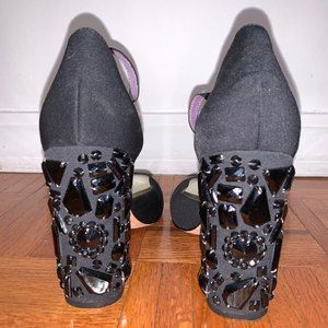 Bettye Muller Black Stone/Crystal Shoes 8M